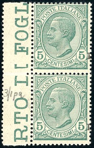 1912 - 5 cent. Leoni, soprastampa ... 