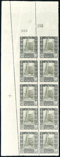 1924 - 50 cent. Pittorica, blocco ... 
