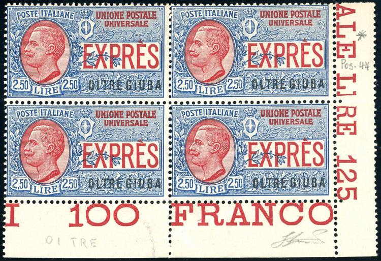 ESPRESSI 1926 - 2,50 lire, blocco ... 