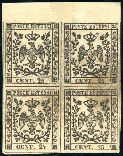 1852 - 25 cent. camoscio (4), ... 