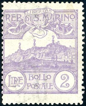 1903 - 2 lire Veduta (44), gomma ... 
