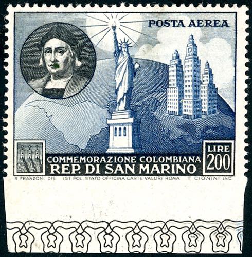 195 - 200 lire Colombo, posta ... 