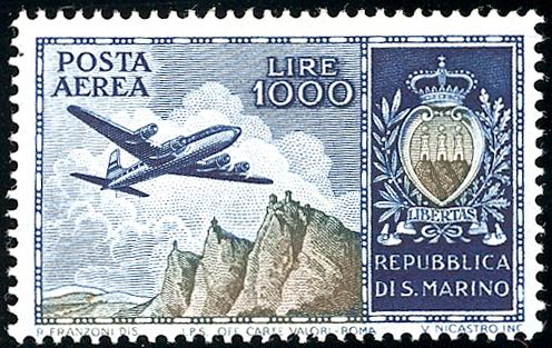1954 - 1.000 lire Aereo (112), ... 