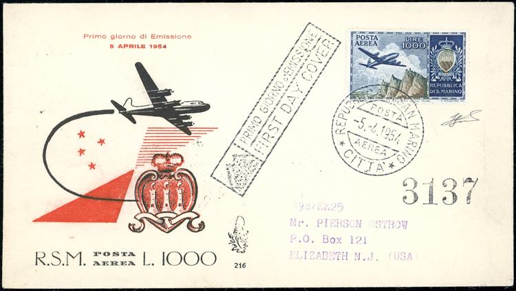 1953 - 1.000 lire Aereo (112), ... 