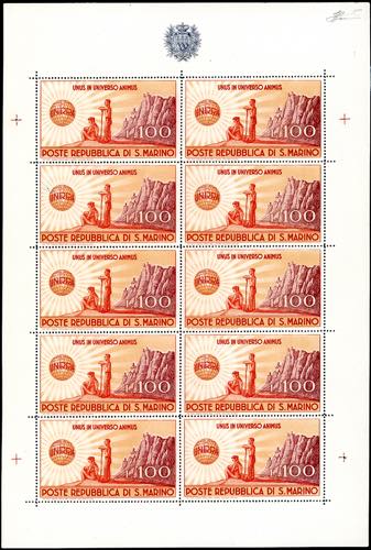 1946 - 100 lire UNRRA, minifoglio ... 
