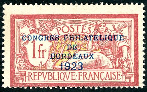 FRANCIA 1923 - 1 + 2 fr. Congresso ... 