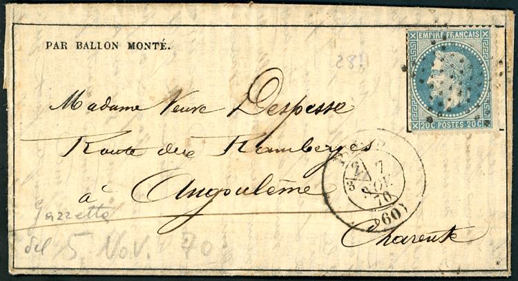 FRANCIA POSTA AEREA 1870 - 20 ... 