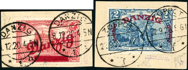 GERMANIA DANZICA 1920 - 1 m., 2 m. ... 