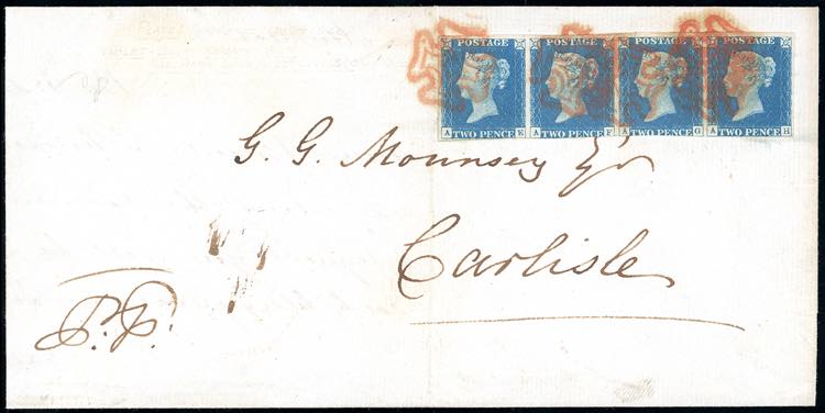 GRAN BRETAGNA 1840 - 2 p. azzurro ... 