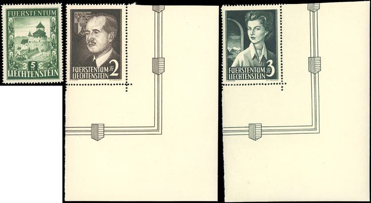 LIECHTENSTEIN 1952/55 - 5 f. ... 