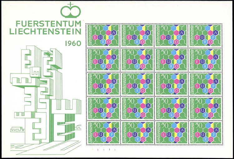 LIECHTENSTEIN MINIFOGLI 1960 - 50 ... 