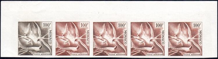 MONACO POSTA AEREA 1955 - 100 fr. ... 