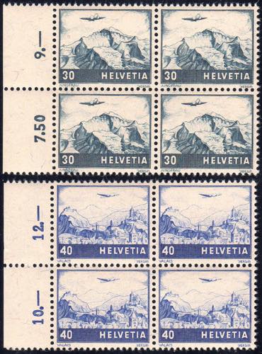 SVIZZERA POSTA AEREA 1948 - Vedute ... 