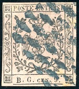 1853 - 9 cent. violetto grigio, ... 