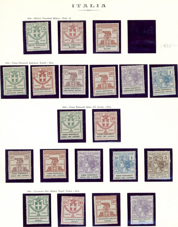 REGNO DITALIA PARASTALI 1924 - ... 