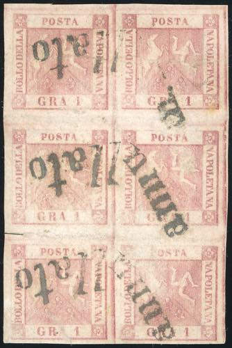 1858 - 1 grano rosa carminio, II ... 
