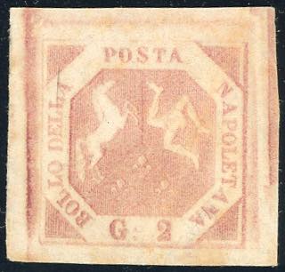 1858 - 2 grana rosa chiaro, II ... 