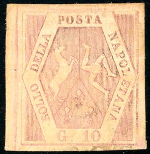 1858 - 10 grana rosa brunastro, I ... 