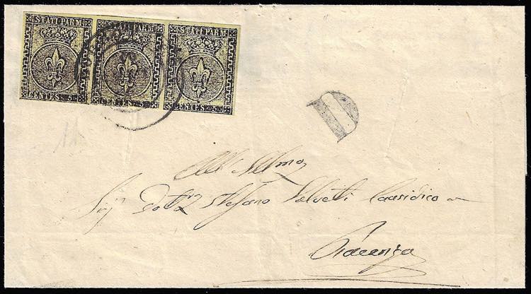 1855 - 5 cent. giallo (1a), ... 