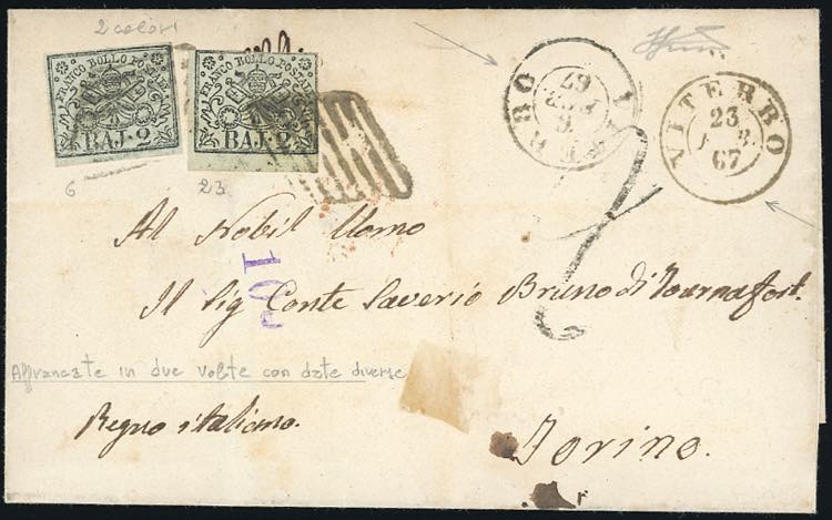 1867 - 2 baj grigio azzurrastro ... 