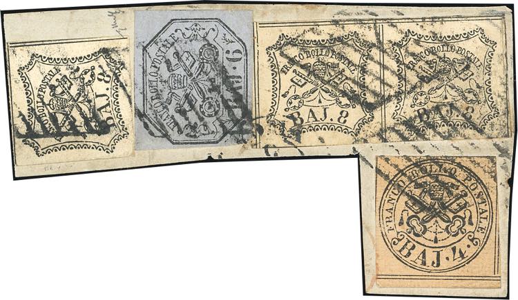 1852 - 4 baj bruno rosaceo chiaro, ... 