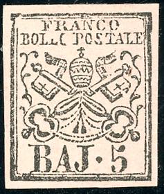 1852 - 5 baj rosa chiaro (6), ... 