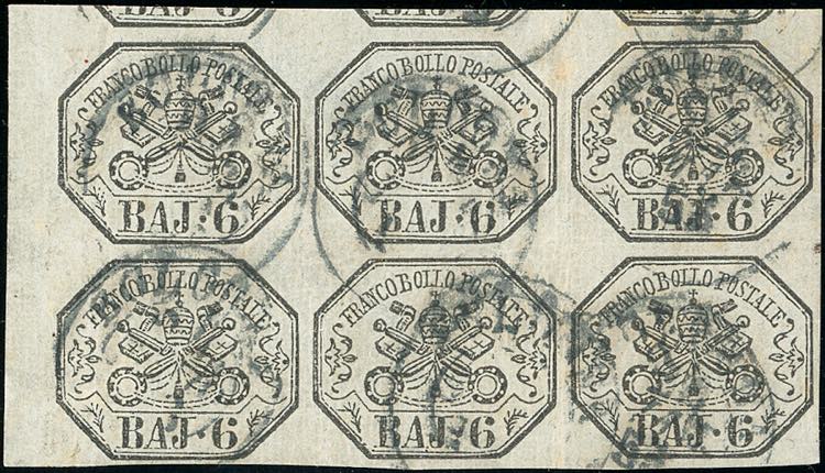1852 - 6 baj grigio (7a), blocco ... 