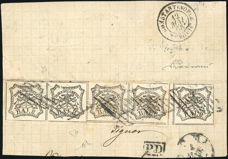 1852 - 8 baj bianco (9), due ... 
