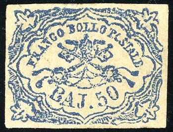 1864 - 50 baj azzurro oltremare ... 