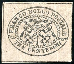 1867 - 3 cent. grigio rosa (14), ... 