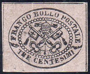 1867 - 3 cent. grigio rosa (14), ... 