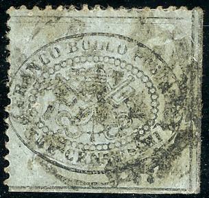 1868 - 3 cent. grigio (24), angolo ... 
