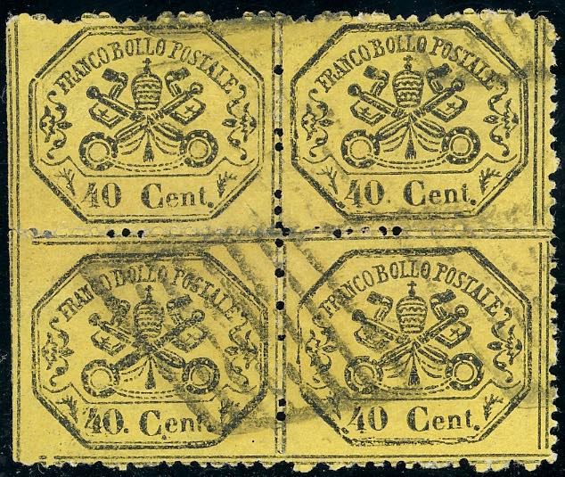 1868 - 40 cent. giallo (29b), ... 