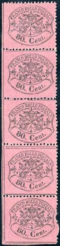1868 - 80 cent. lilla rosso (31), ... 