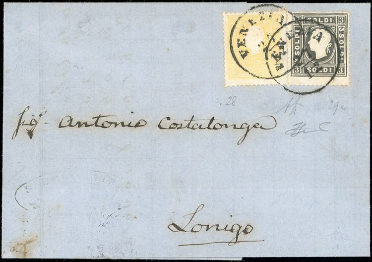1862 - 2 soldi giallo, 3 soldi ... 