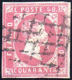 1851 - 40 cent. rosa (3), ... 