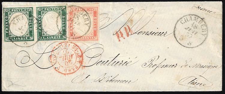 1857 - 5 cent. verde mirto, 40 ... 