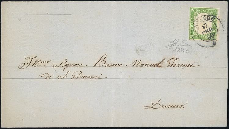 1860 - 5 cent. verde giallo, ... 
