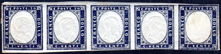 1862 - 20 cent. indaco (15E), ... 