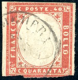 1861 - 40 cent. rosso vermiglio, ... 