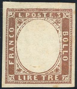 1861 - 3 lire rame vivo (18A), ... 
