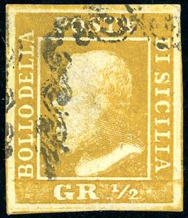 1859 - 1/2 grano giallo oliva, I ... 