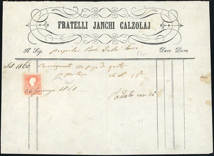 1861 - 5 soldi rosso, II tipo ... 