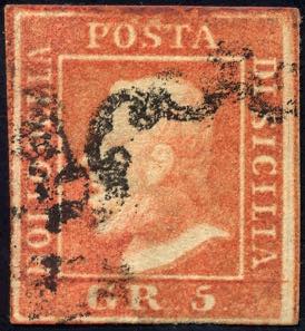 1859 - 5 grana vermiglio, II ... 
