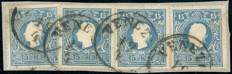 1859 - 15 soldi azzurro, II tipo ... 