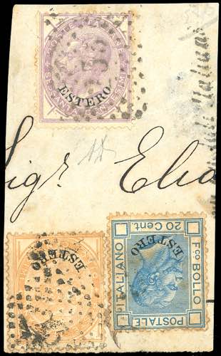 TUNISI 1874 - 10 cent., 20 cent., ... 