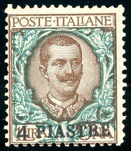 COSTANTINOPOLI 1908 - 4 piastre su ... 