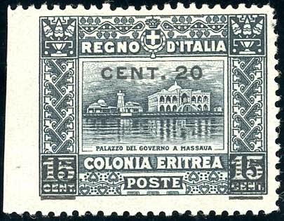 1916 - 20 cent. su 15 cent., non ... 