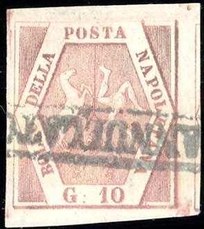 1858 - 10 grana rosa brunastro, I ... 