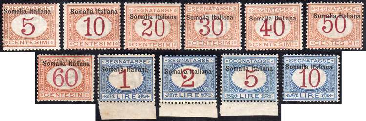 SEGNATASSE 1909 - Soprastampati in ... 